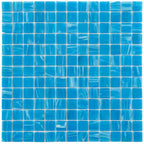 Underwater Blue & White Mixed Squares Glass Pool Tile | Tile Club