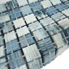 Mixed Cool Tones Glass Squares Pool Tile