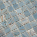 Mixed Cool Tones Glass Squares Pool Tile | Tile Club