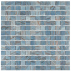 Mixed Cool Tones Glass Squares Pool Tile