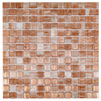 Copper Shimmer Mixed Squares Glass Pool Tile | Tile Club