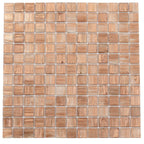 Copper Shimmer Mixed Squares Glass Pool Tile | Tile Club