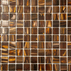 Tiger's Eye Shimmer Mixed Squares Glass Pool Tile | Tile Club