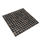 Espresso Shimmer Mixed Squares Glass Pool Tile | Tile Club