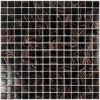 Espresso Shimmer Mixed Squares Glass Pool Tile | Tile Club
