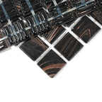 Espresso Shimmer Mixed Squares Glass Pool Tile | Tile Club