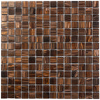 Amber Shimmer Mixed Squares Glass Pool Tile | Tile Club