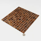 Amber Shimmer Mixed Squares Glass Pool Tile | Tile Club