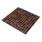 Amber Shimmer Mixed Squares Glass Pool Tile | Tile Club