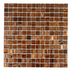 Amber Shimmer Mixed Squares Glass Pool Tile | Tile Club
