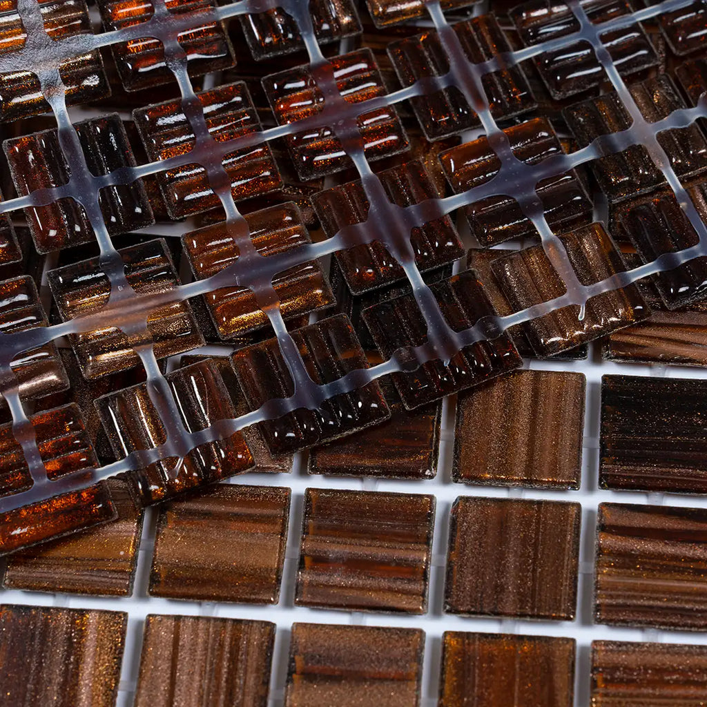 Golden Chariot Mixed Squares Glass Tile | Tile Club