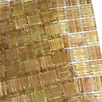 Gold and Tan Shimmer Mixed Squares Glass Pool Tile | Tile Club
