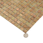 Gold and Tan Shimmer Mixed Squares Glass Pool Tile | Tile Club