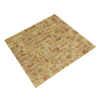 Gold and Tan Shimmer Mixed Squares Glass Pool Tile | Tile Club