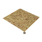 Gold and Tan Shimmer Mixed Squares Glass Pool Tile | Tile Club