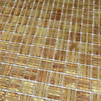 Gold and Tan Shimmer Mixed Squares Glass Pool Tile | Tile Club