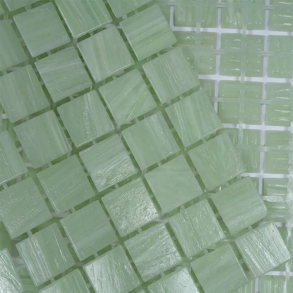 Pistachio Squares Glass Pool Tile | Tile Club