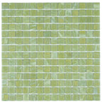 Bright Lime Mixed Squares Glass Pool Tile | Tile Club