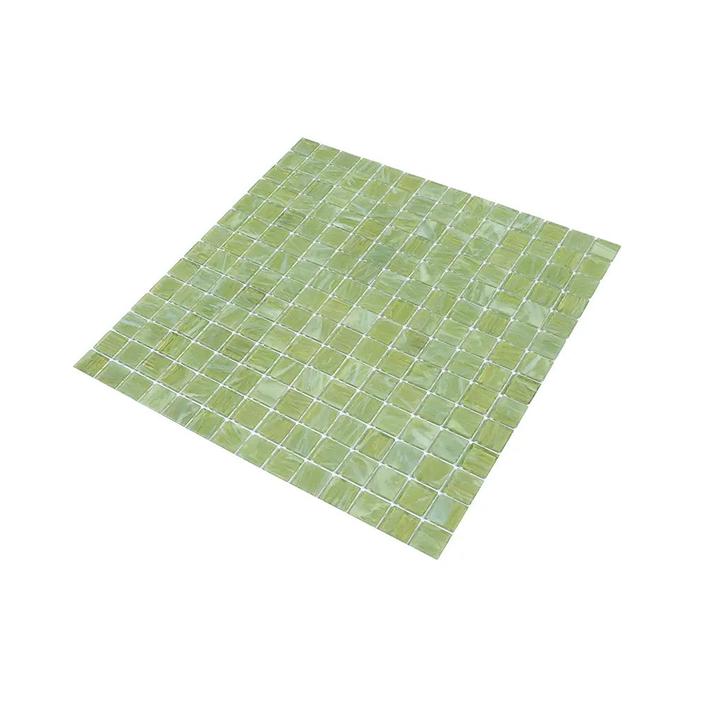 Bright Lime Mixed Squares Glass Pool Tile | Tile Club