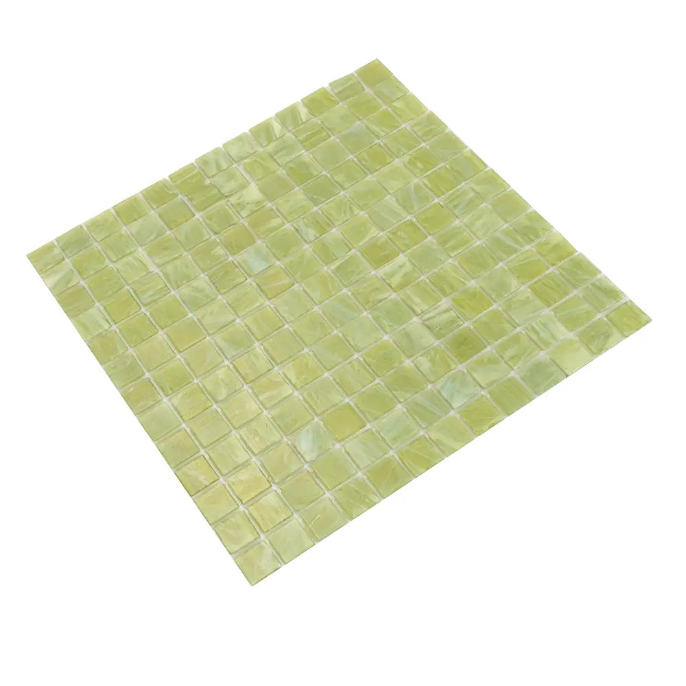 Bright Lime Mixed Squares Glass Pool Tile | Tile Club