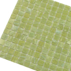 Bright Lime Mixed Squares Glass Pool Tile | Tile Club