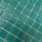 Aqua Ocean Mixed Squares Glass Pool Tile | Tile Club