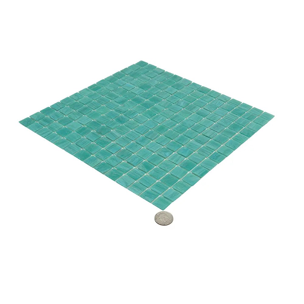 Aqua Ocean Mixed Squares Glass Pool Tile | Tile Club
