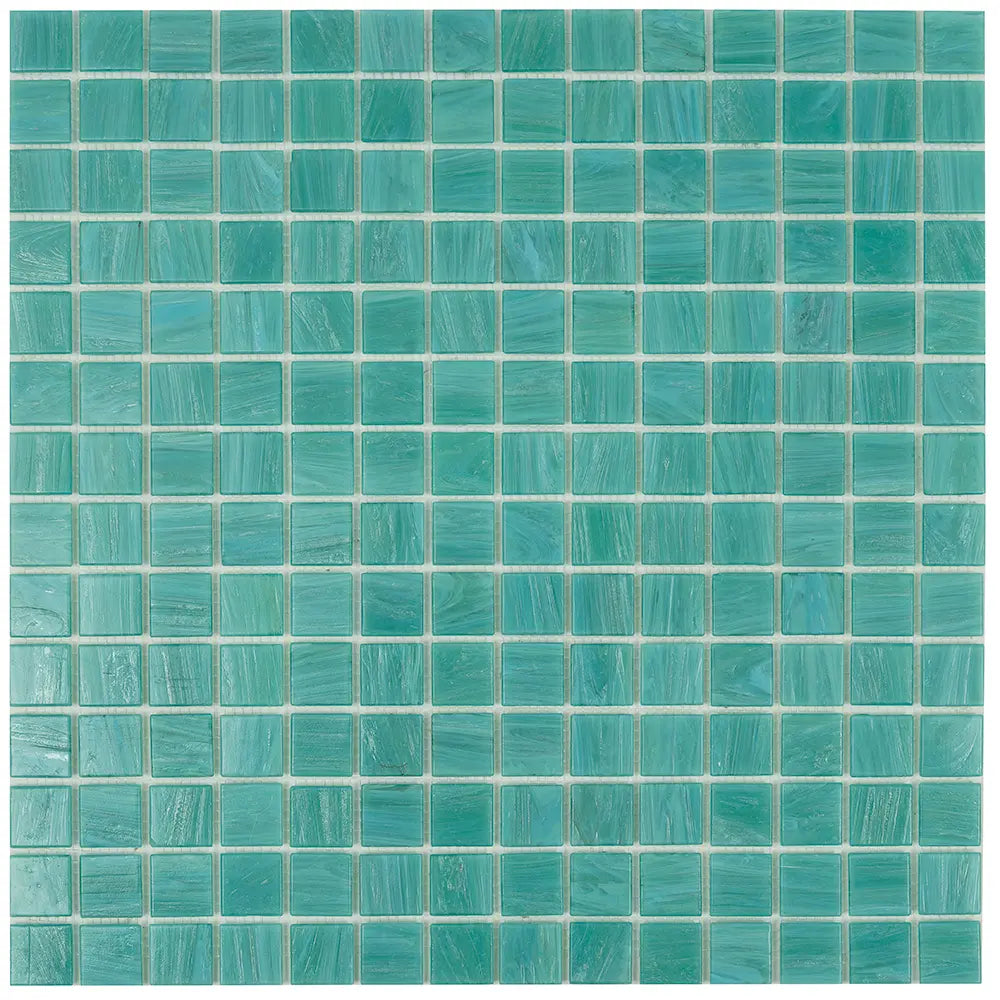 Aqua Ocean Mixed Squares Glass Pool Tile | Tile Club