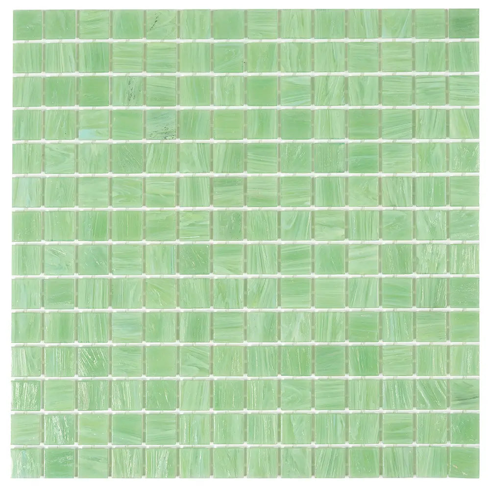 Green Pear Squares Glass Pool Tile | Tile Club
