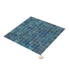 Sparkly Sea Waves Mixed Squares Glass Pool Tile