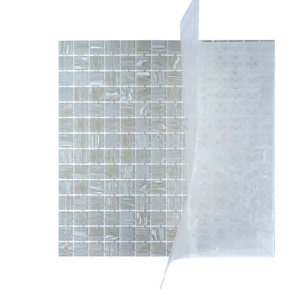 Pearly Waves Mixed Squares Glass Pool Tile | Tile Club