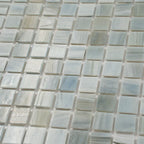 Nautical Blue & White Mixed Squares Glass Pool Tile | Tile Club