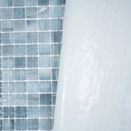 Nautical Blue & White Mixed Squares Glass Pool Tile | Tile Club