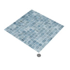 Nautical Blue & White Mixed Squares Glass Pool Tile | Tile Club