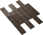 Stardust Dark Glass Mosaic Subway Tile 2X8 | Tile Club