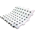 Basket Weave Carrara With Black Dot Polished Marble Tile | Tile Club