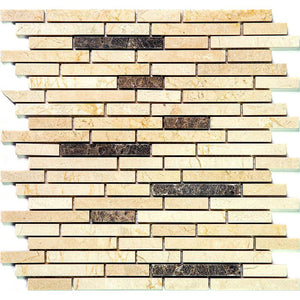 Skyline Crema Marfil Marble Mosaic Tile Sample