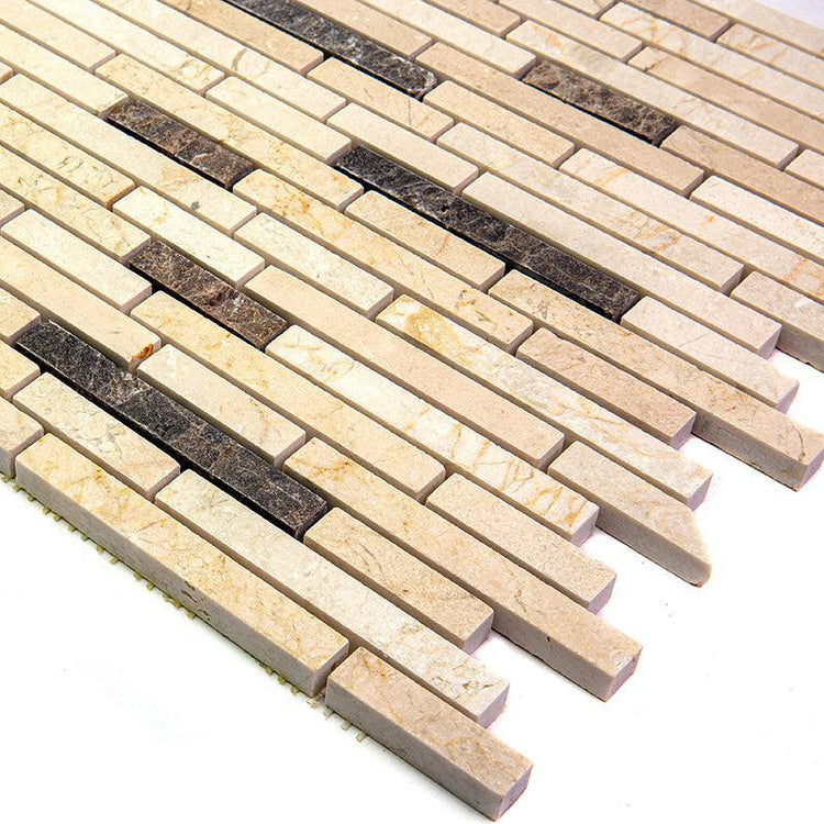 Skyline Crema Marfil Marble Mosaic Tile | Tile Club