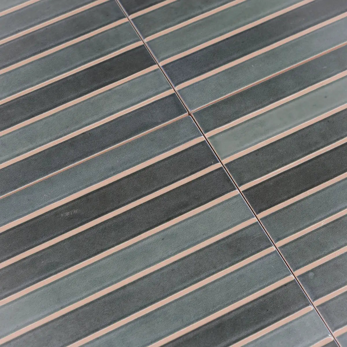 Tira Blue Ceramic Ribbon Tile