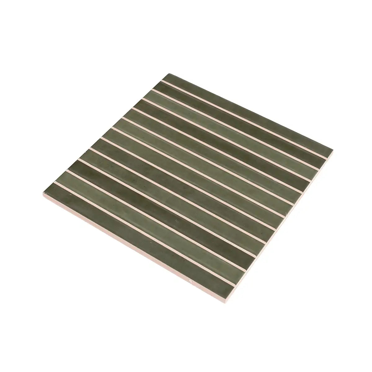 Tira Green Ceramic Ribbon Tile
