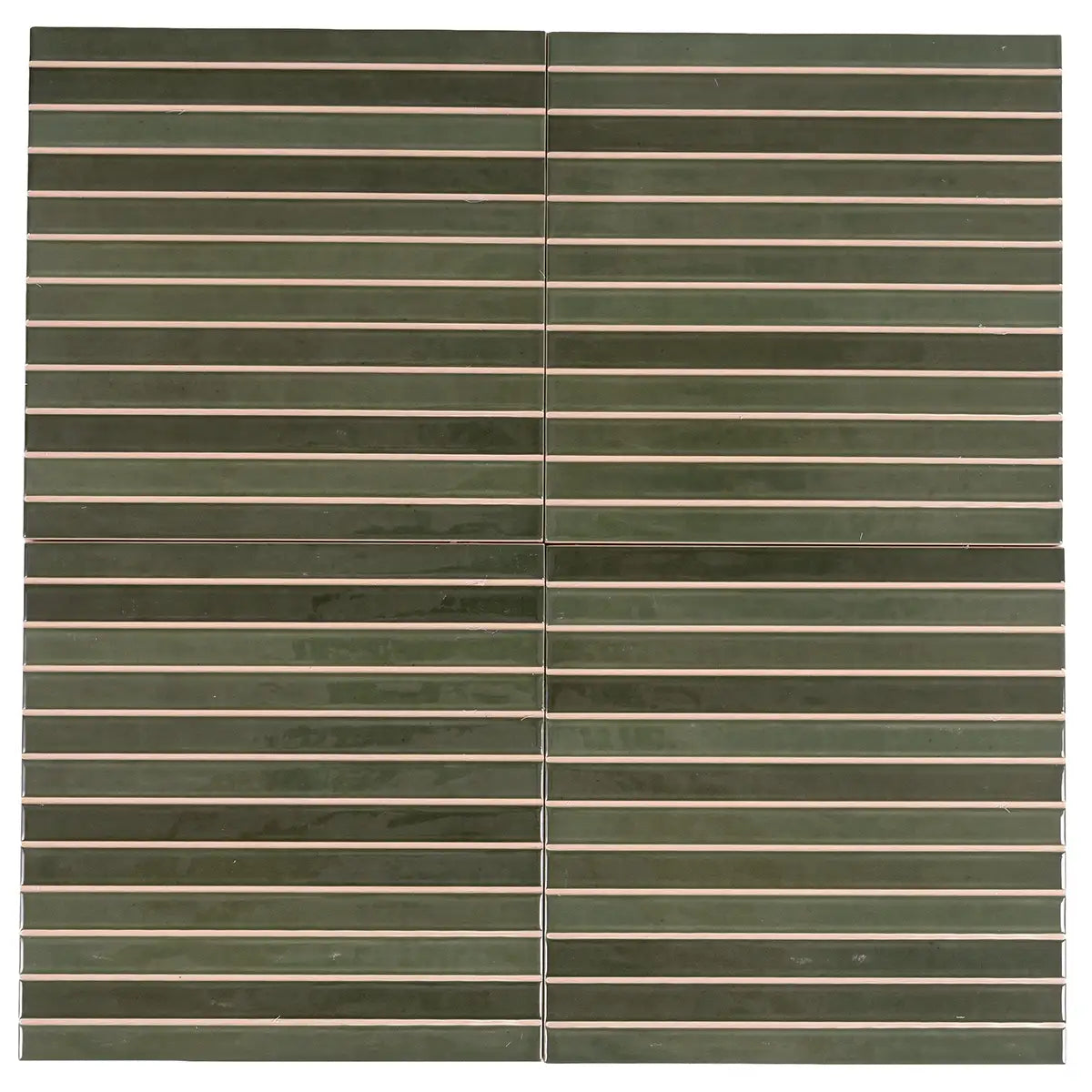 Tira Green Ceramic Ribbon Tile