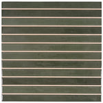 Tira Green Ceramic Ribbon Tile | Tile Club