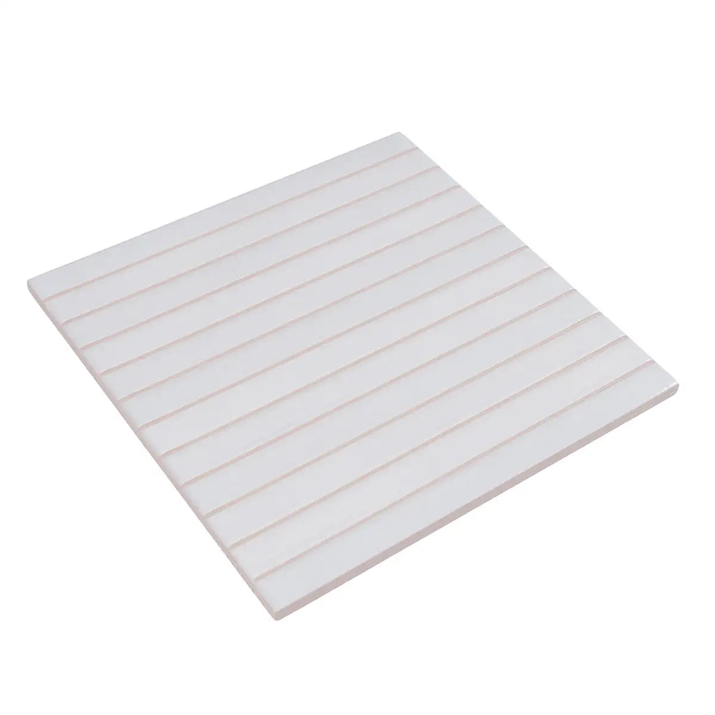 Tira White Ceramic Ribbon Tile