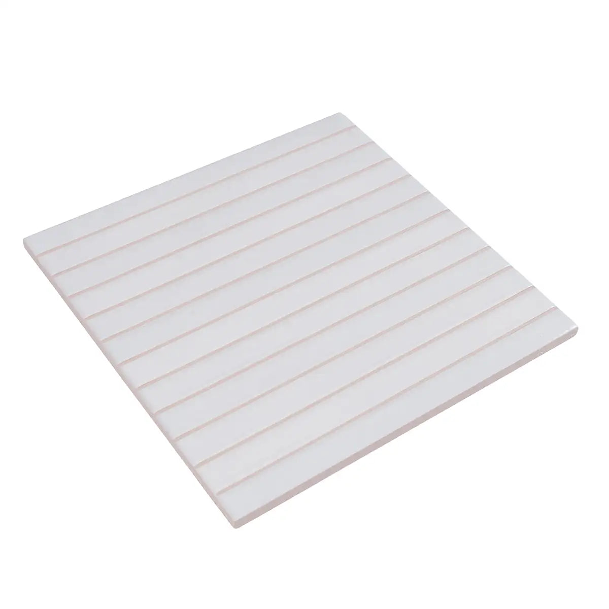 Tira White Ceramic Ribbon Tile