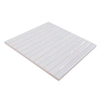 Tira White Ceramic Ribbon Tile