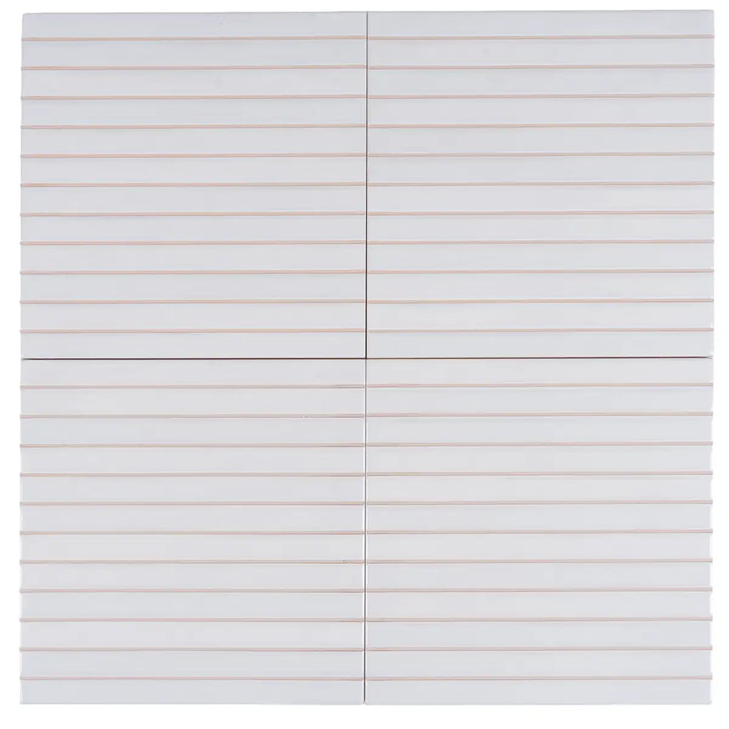 Tira White Ceramic Ribbon Tile