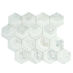 Santorini Shell Wave Marble Mosaic Tile | Tile Club