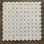 Crema Marfil Square And Thassos Octagon Marble Mosaic Tile