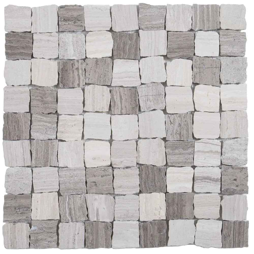 Plaza Wooden Beige Marble Mosaic Tile | Tile Club