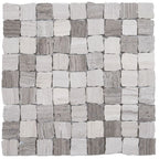 Plaza Wooden Beige Marble Mosaic Tile | Tile Club